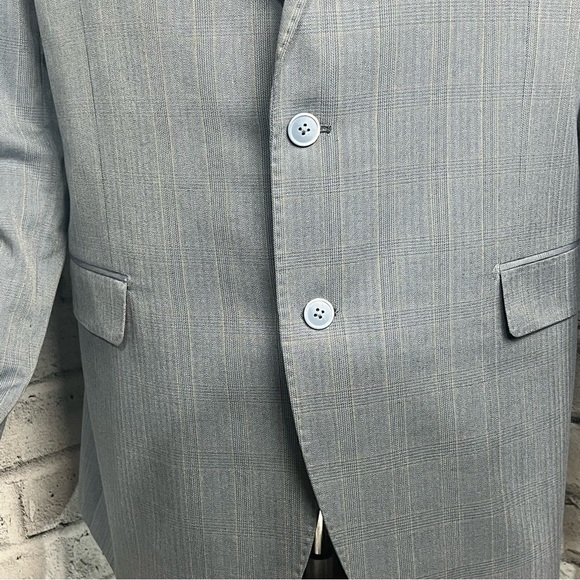 Bianco Brioni Two Button Wool Silk Blend Blazer - Picture 6 of 12